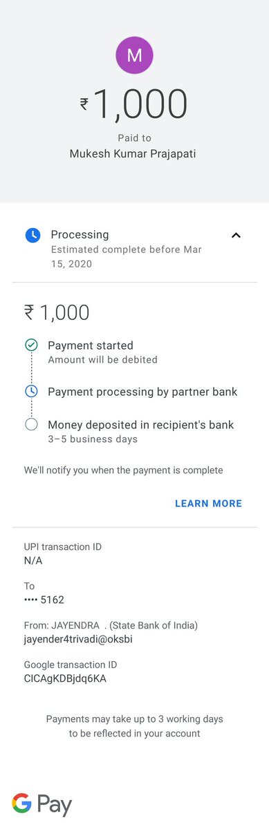 jayender4's tweet photo. @GooglePay What is this 😫 https://t.co/B5MTb7QmK6