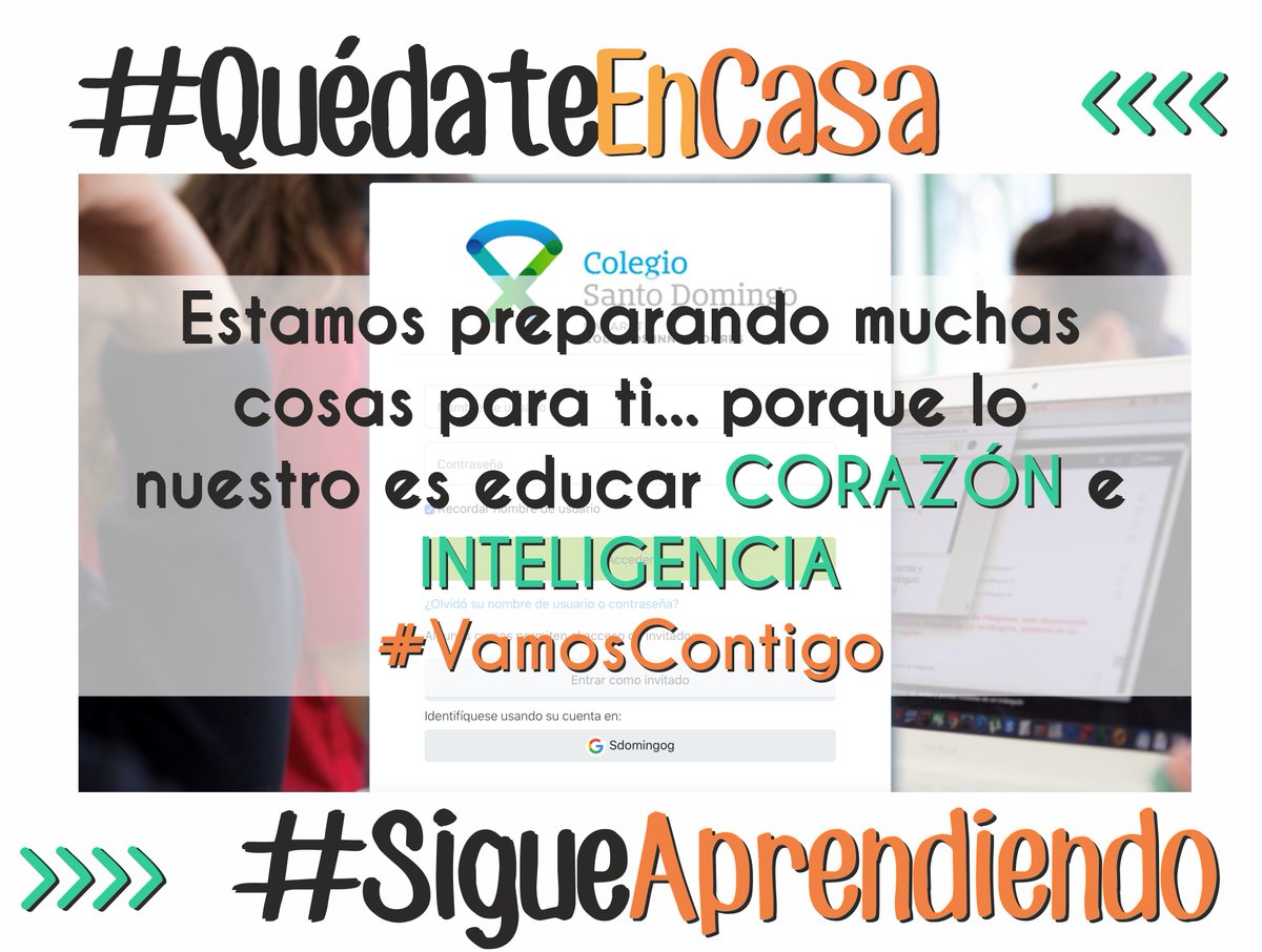 Colegio Santo Domingo (@csdomingo) on Twitter photo En estos días #QuédateEnCasa pero #SigueAprendiendo. Porque #VamosContigo queremos seguir cerca de tu aprendizaje. #AsíEsNazaret <a href="/coleinnovadores/">Coles Innovadores</a> En estos días #QuédateEnCasa pero #SigueAprendiendo. Porque #VamosContigo queremos seguir cerca de tu aprendizaje. #AsíEsNazaret <a href="/coleinnovadores/">Coles Innovadores</a>