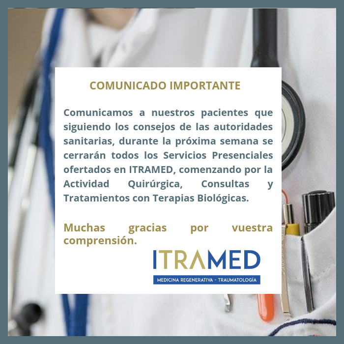 Trauma_Itramed's tweet photo. ¡¡COMUNICADO IMPORTANTE!!

#QuedateEnCasa nosotros te facilitamos una #Consultaonline

#Porelbiendetodos #COVID19 #itramed #MedicinaRegenerativa #Traumatologia https://t.co/L9wG6hPXPf