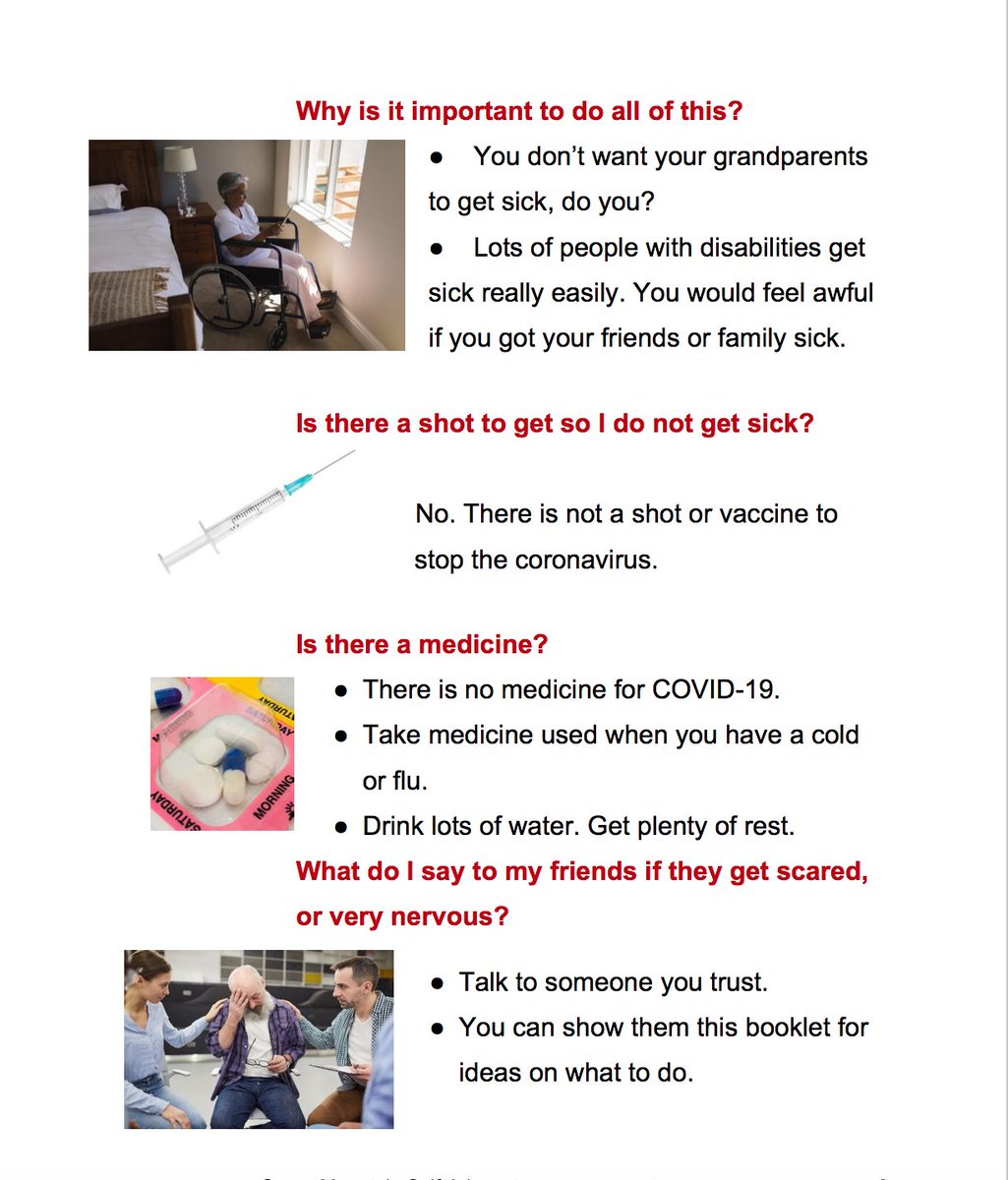 Why is it important to do all of this?
● You don’t want your grandparents
to get sick, do you?
● Lots of people with disabilities get
sick really easily. You would feel awful
if you got your friends or family sick.