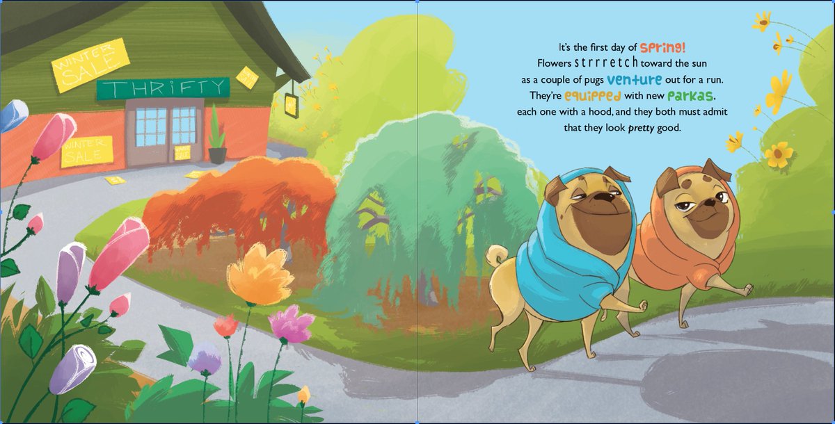 BooksFrog's tweet photo. #PigsFlyBooks (https://t.co/gUdbjEm76m) is busy with our latest project...#PugsWearingParkas. This #ChildrensBook in verse features two fashion-challenged #pugs who love their new parkas so much, they just can't take them off...even at the BEACH...in JULY!! #LovePugs #kidlit https://t.co/jexLA8QVoV