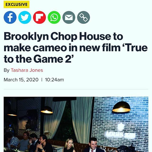 Brooklyn Chop House is making a move 🎥 to the big screen...for a 💵 fee💰of course. Now it will be even harder to get in🤦🏾‍♀️🎥😳 once word gets out🤫#Brooklynchophouse #truetothegame #teriwoods ##film #hollywood #donoooh #hustle #hustlehard #work #workha… ift.tt/39UJr14