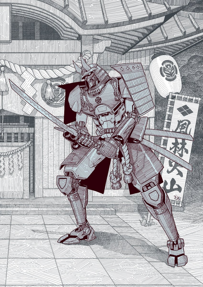 ejsu28's tweet image. I kept going back to this on spare time. At first, I just wanted to see shading on the head, then kept expandingand eventually went all the way to the background. #transformers #samurai #androidart #digitalart #tabs4 #blackandwhite #cylonus #decepticons #medibangpaint