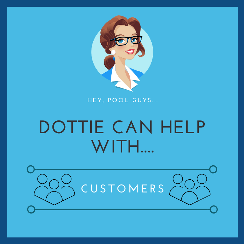 inspectordottie's tweet image. I can help with your customers from keeping their pool information to their next filter cleaning. 
Sign up for early access: getmydottie.com 

#customers #Care #PoolSoftware #PoolAndSpa