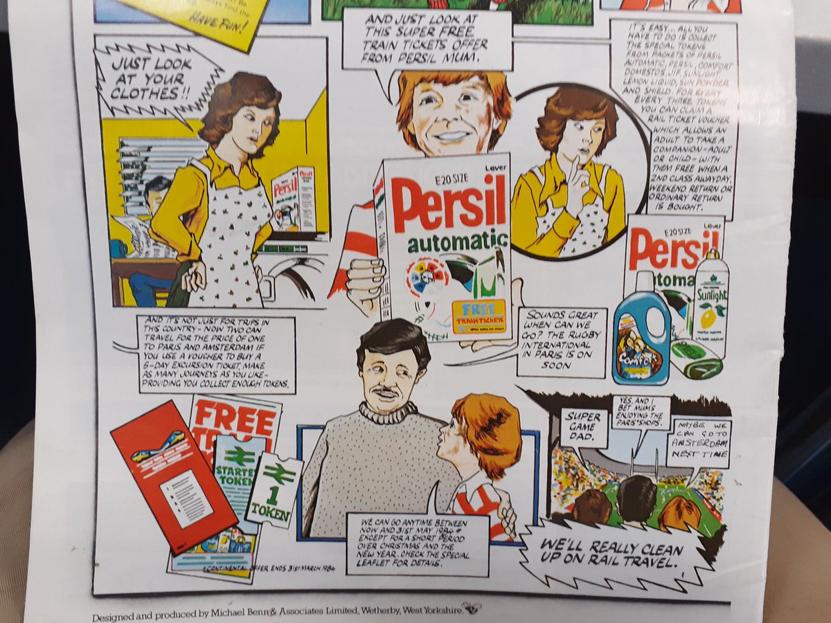 railway_studies's tweet image. Case in point- cunning promotional tie in with Persil but whilst Mum collects the coupons its Dad who benefits from cheap tickets to the rugby with the boys.

On an unrelated note please remember Mothers Day is very soon.