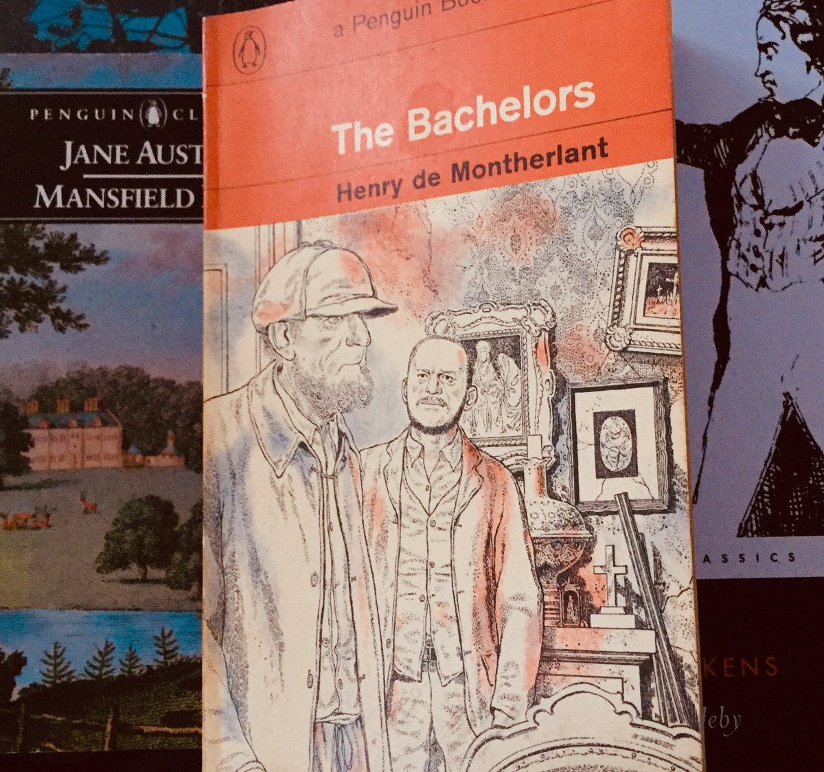 historitage's tweet photo. Exciting find at Oxfam Books in Greenwich. Henry de Montherlant The Bachelors (1965, first published 1934) #amreading #RobinJacques https://t.co/JINqzoNzs9
