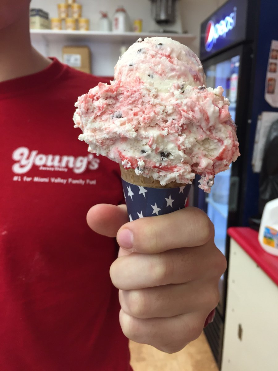 Back for a limited time at Young's Jersey Dairy - White Chocolate Raspberry Swirl!