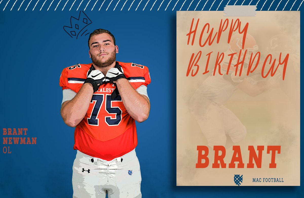 CoachJennison's tweet photo. Happy Birthday Brant Newman, So., OL, from Indiana, PA! https://t.co/RUOF6srCQm