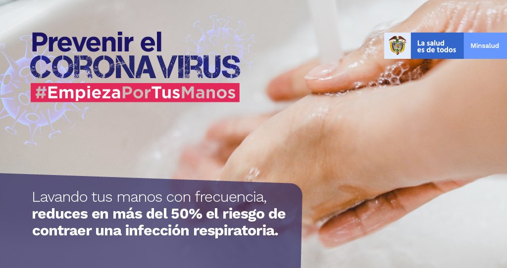 SFCsupervisor's tweet photo. Lavar bien tus manos, con agua y jabón, reduce a la mitad el riesgo de contagio con coronavirus. Prevenirlo #EmpiezaPorTusManos. Para mayor información visita:https://t.co/84rGcdvthE https://t.co/6ay1Cln21K