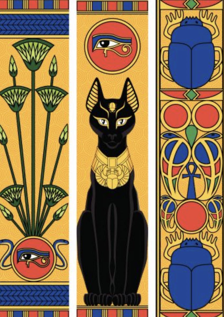 Зооморфный орнамент древнего Египта кошка