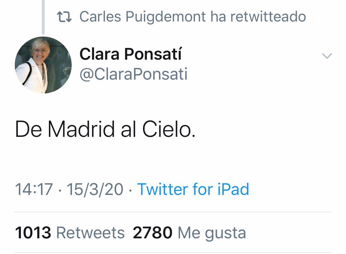 Aquesta dona es una vergonya per Catalunya i un clar exemple en què deriva l’odi <a href="/ClaraPonsati/">Clara Ponsatí</a>