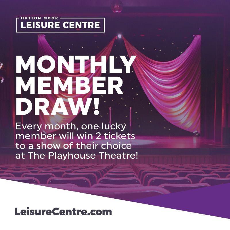 2 weeks left to get your entries in for this month’s Members Monthly Prize Draw! 🎭 

Enter via this link crowd.in/JqftOV or pop an entry card in the box in reception.
#huttonmoor #theplayhousetheatre #monthlyprizedraw