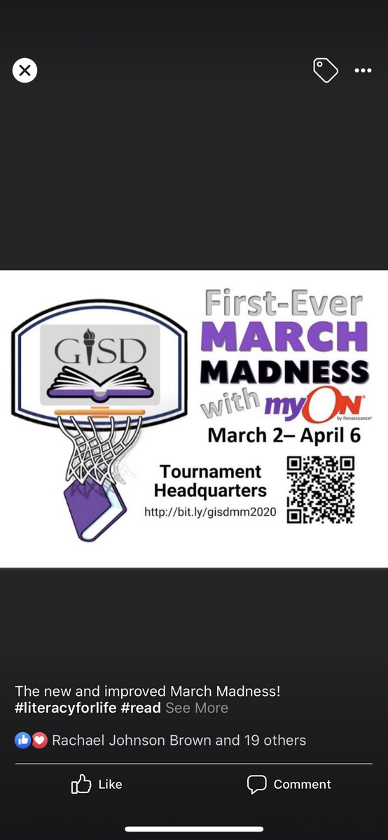 The new and improved March Madness!  #literacyforlife #read.