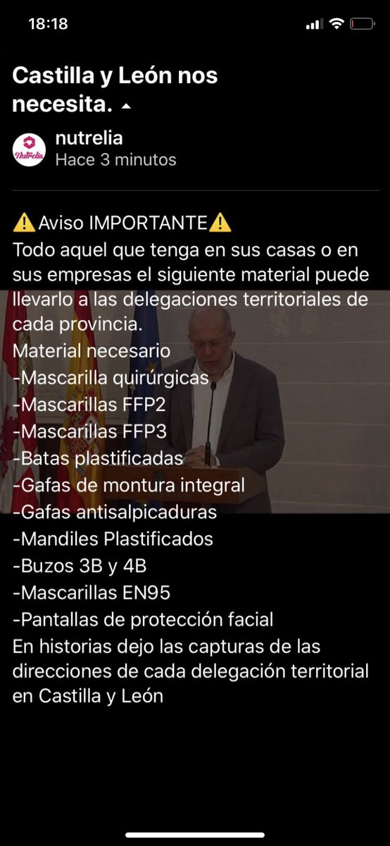 nutrelia's tweet photo. Nos estamos quedamdo sin material @jcyl @Salud_JCYL https://t.co/zv008rmeGT