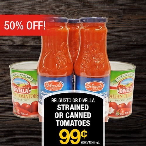 Today is Sunday sauce day, the 🇮🇹 comfort food of choice. Your choice of Belgusto Strained tomatoes 680 ml or Divella Italian Tomatoes 796 ml. On sale now through Mar. 26, 2020. We reserve the right to limit quantities. 🌞 ift.tt/2mg5lYF in prof… ift.tt/2Qg2pHM