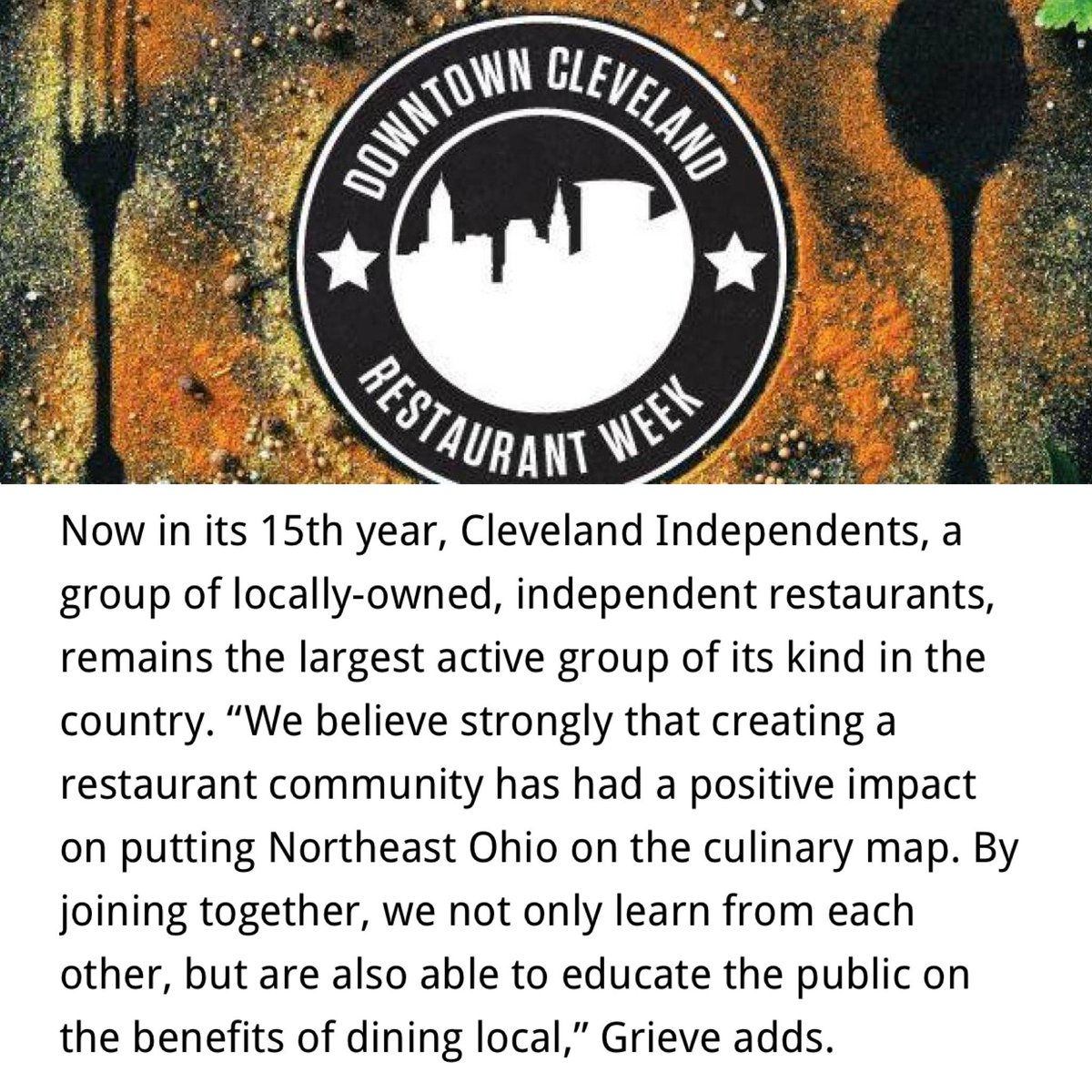 Our GM, BJ Grieve, speaks on the importance &amp; excitement surrounding <a href="/clevelocal/">ClevelandIndependents</a> Cleveland Restaurant Week to NEO Parent Magazine. *This event has been postponed after today, March 15th, however Tartine Bistro has decided to honor the original timeframe. Clevelandrestaurantweek.com