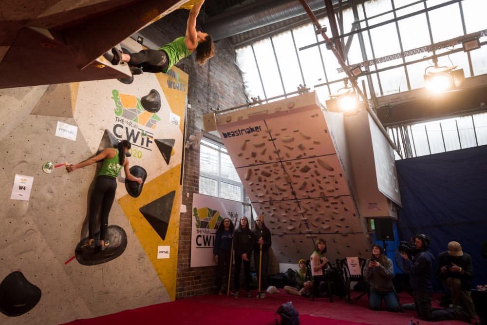 theoutdoorcity's tweet photo. Strong Semi Finals this afternoon at #CWIF2020! Tune in to watch all the Finals action live at the @ClimbingWorks this evening from 6.20pm via the livestream: https://t.co/SrW2K7L37U https://t.co/TpVauUm9VD