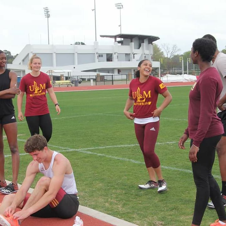 ULM_Track's tweet photo. With our season ending before it started, we had some fun trying different events and enjoying some food before much of the team heads home and ULM switches online. Some much needed fun in light of current events. https://t.co/2A92RGd0bL