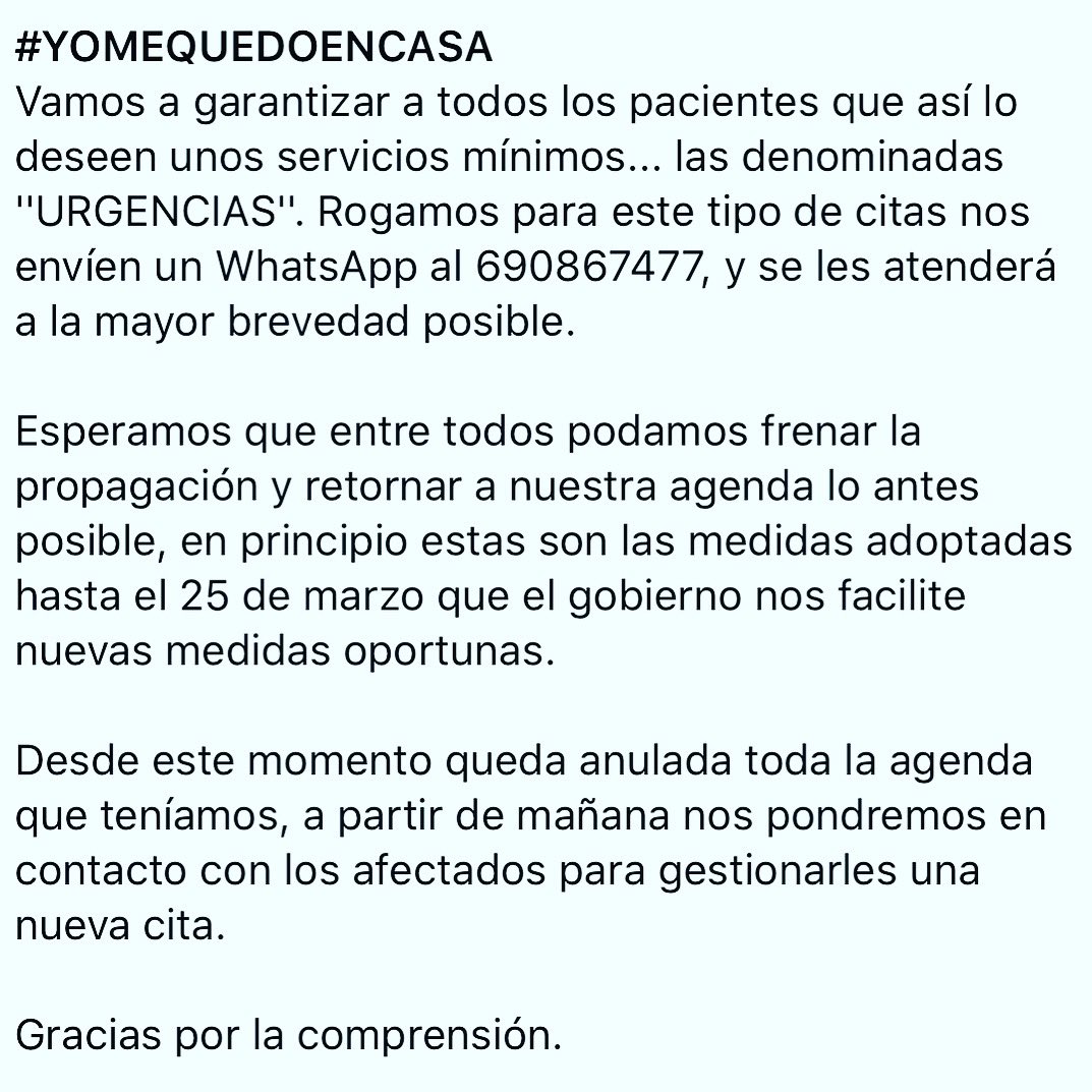 Isavizd's tweet photo. Clínica de fisioterapia Isabel Vizcaíno informa a sus pacientes: https://t.co/tmn2B1kVap