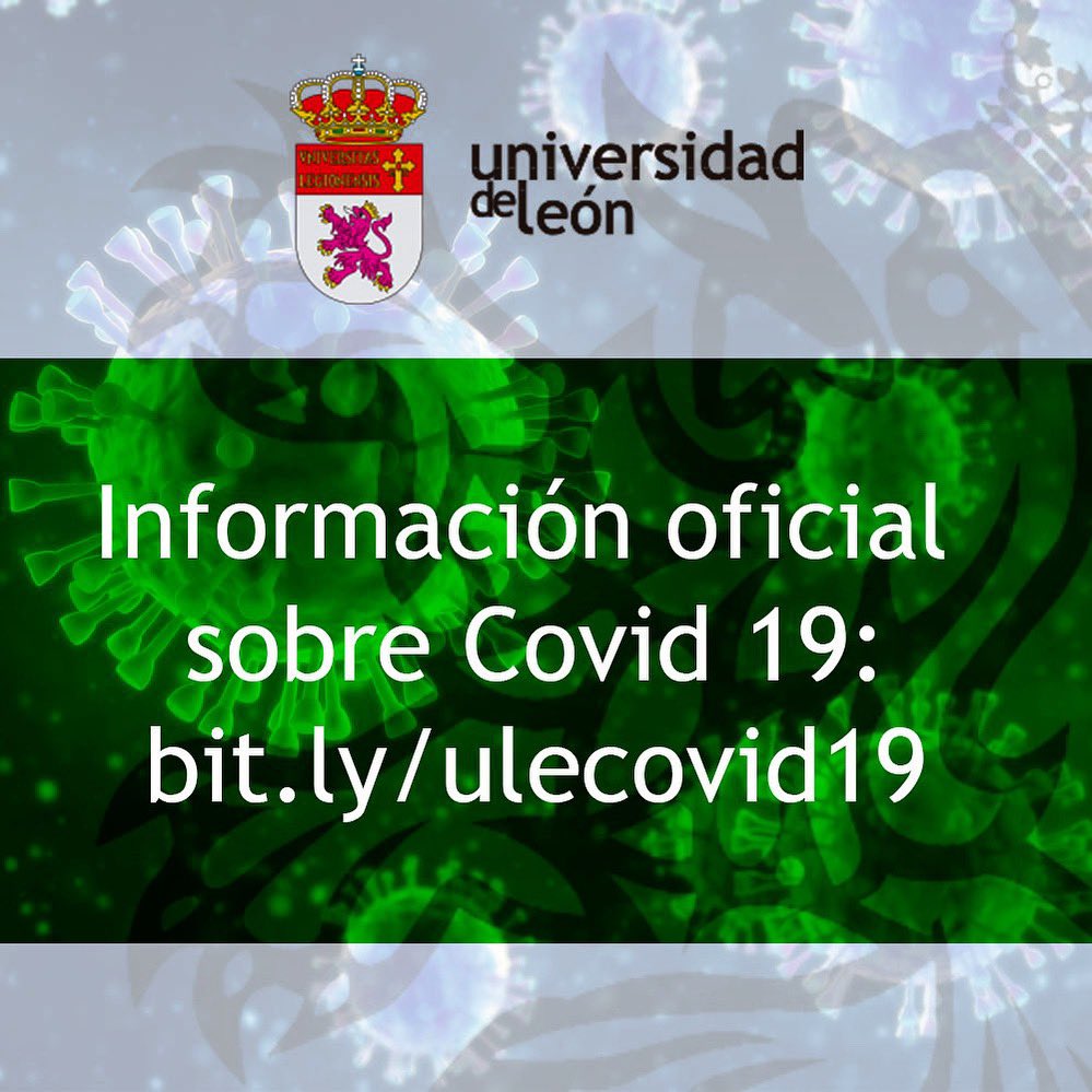 unileon's tweet photo. Toda la información que tienes que conocer relativa al #Covid19 #Coronavirus en la #Unileon puedes encontrarla en https://t.co/77r7WqgR50

#Universidad #Leonesp https://t.co/6thsc3LS0A