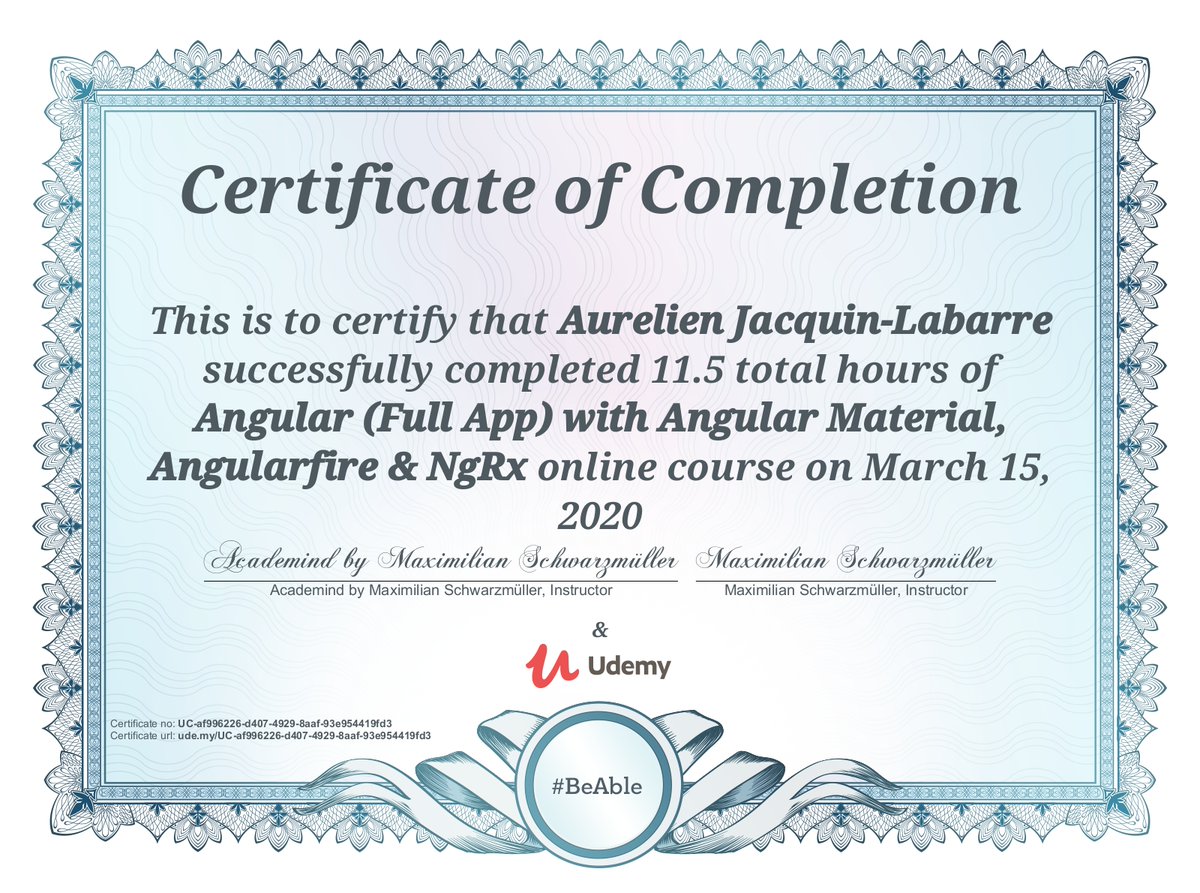 AurelienJL's tweet photo. @maxedapps : Were you successful ? 
Me : Yes, I was ! 
Thanks Max for this course ! I'd like to see more course with advanced content https://t.co/d7OeEKLRwf
