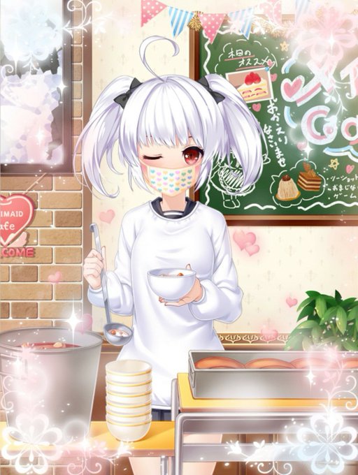 給食当番のtwitterイラスト検索結果