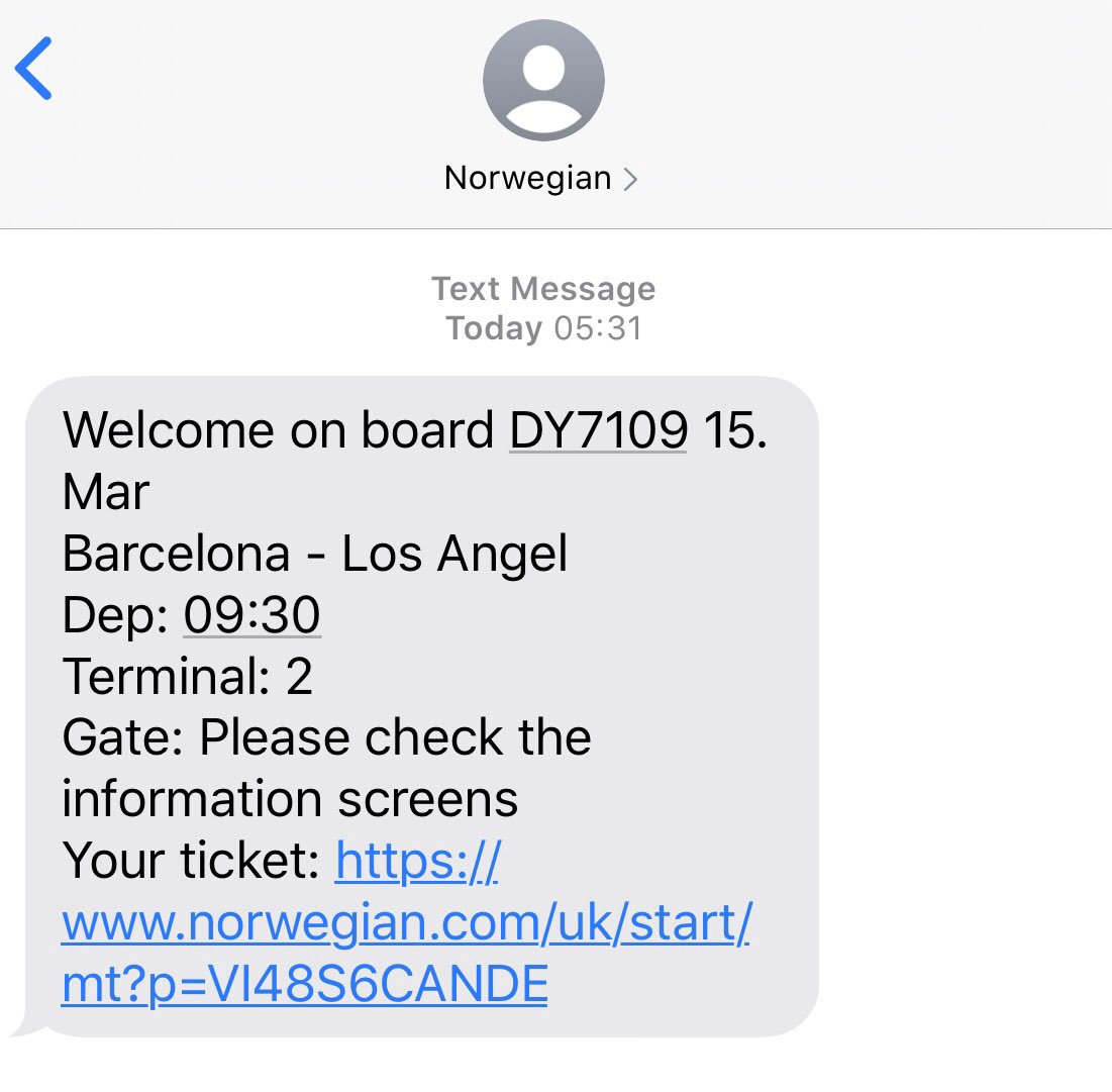 I am curious to know how empty this flight flew this morning. I have tried to contact <a href="/Fly_Norwegian/">Norwegian</a> and <a href="/kiwicom247/">Kiwi.com</a> for days with no luck since I am not ALLOWED to use my tickets and I should get at least some of my money back. No luck. #Shame. #badcustomerservice #COVIDー19
