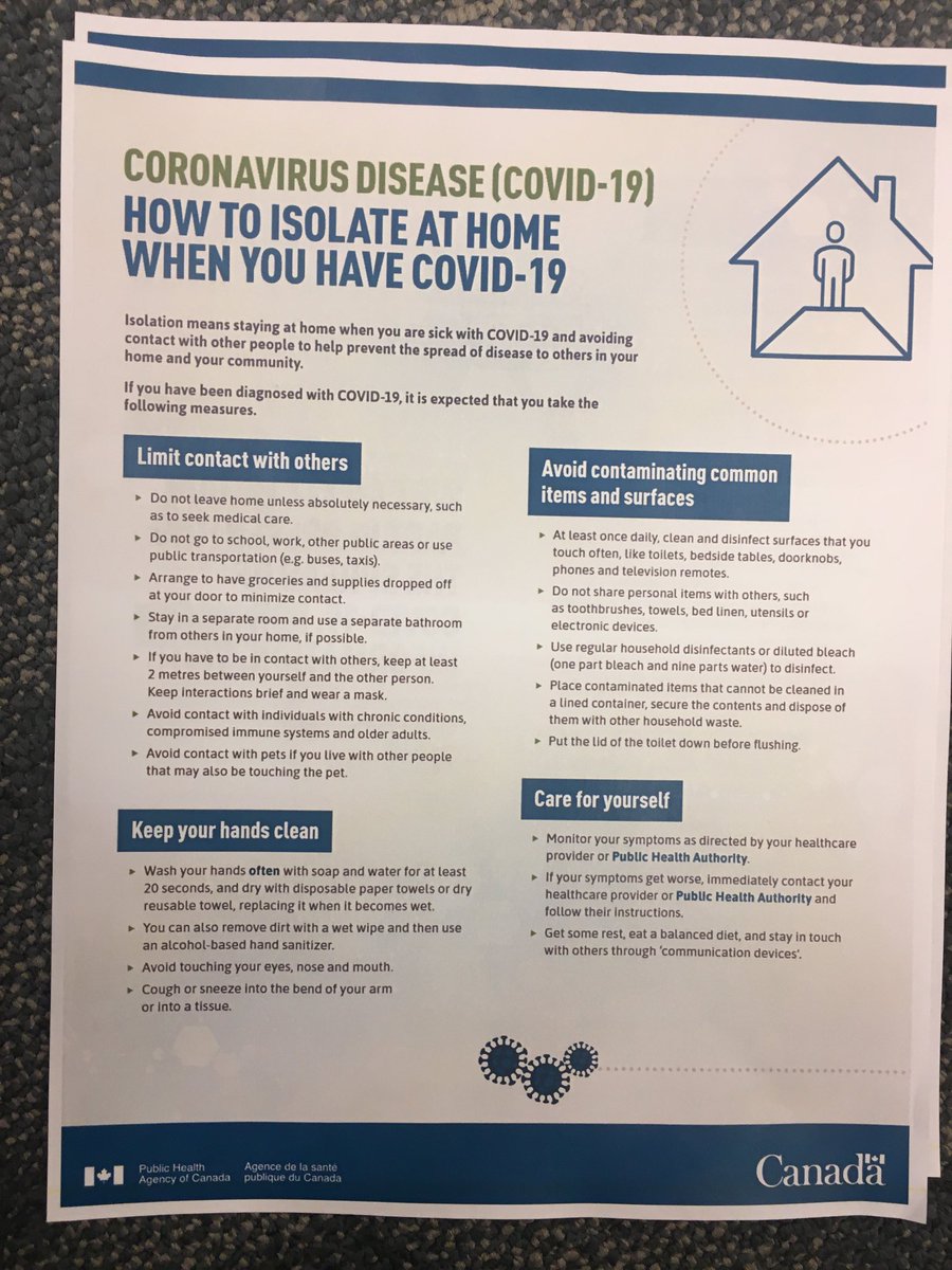 I’m at the presser about NS’s Covid response . Here’s a handout about how to self-isolate