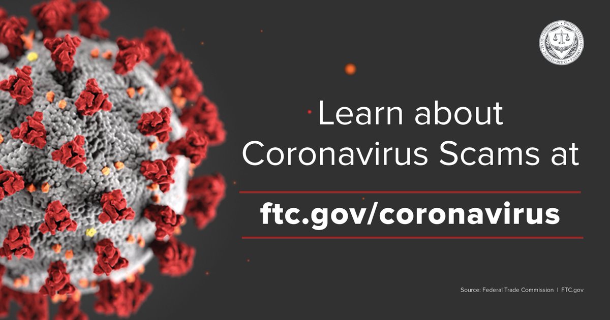 FBI's tweet photo. Watch out for emails claiming to be from the @CDCgov or others saying they have information about the virus, and don't click on links you don't recognize. For the most up-to-date information about #COVID19, visit the CDC’s website at https://t.co/4j2NXYFjCD. https://t.co/GwIrBble94