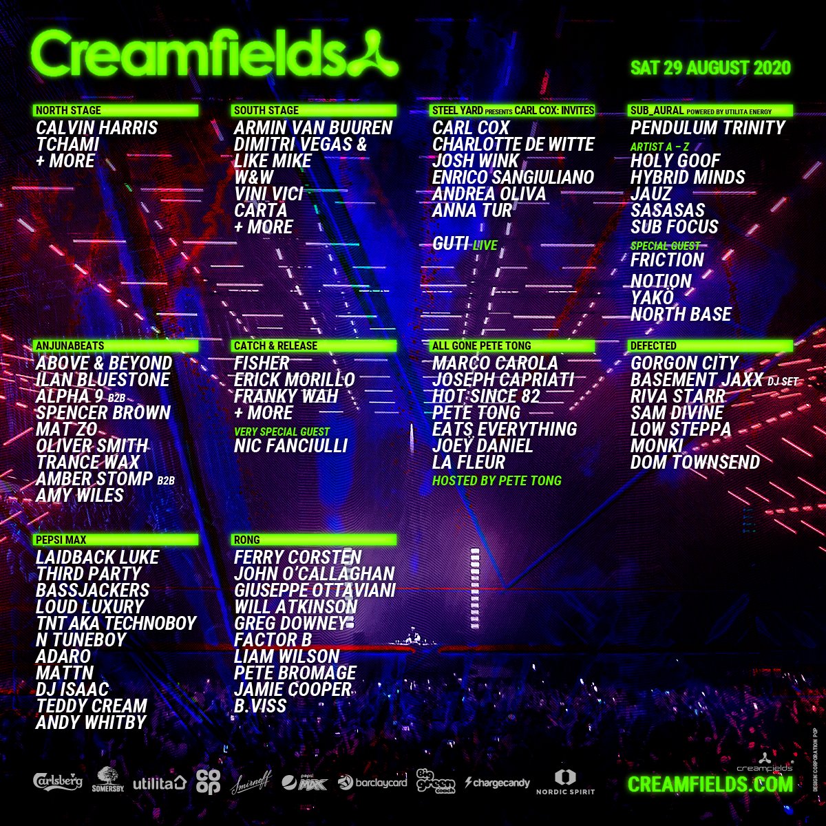 Creamfields's tweet photo. #Creamfields2020 🎶

🎟️ https://t.co/gnYPFemOIv https://t.co/rSbChxOt7x