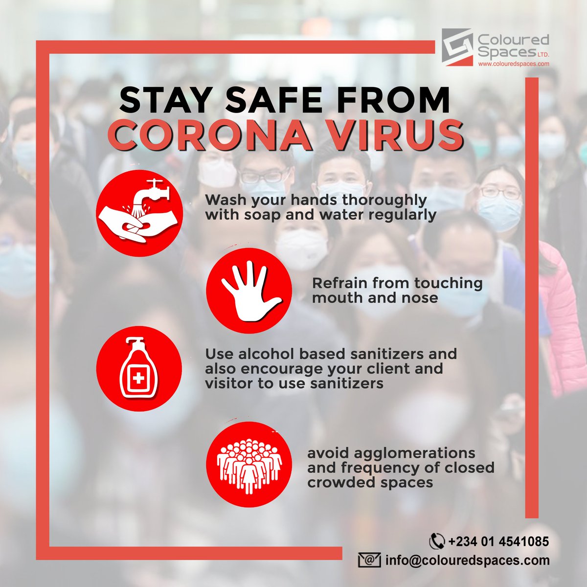 colouredspaces's tweet image. Endeavour to practice proper hygiene and be safe out there..
#hygiene #health #colouredspaces #safe #gift #promotionalproducts