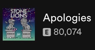 StoneLionsBand's tweet photo. Apologies just ticked over 80K streams! Let’s get it over 100K 🤓 Thanks for listening 🖤SL https://t.co/VJ3P9canZb https://t.co/y981GebeTK