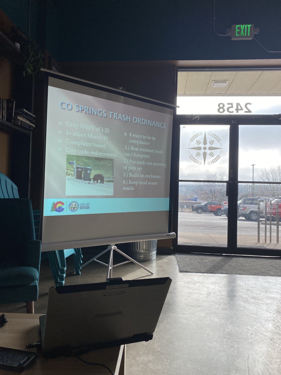 Bears, Beers, Battling Misconceptions! We loved learning about the Colorado Springs bear population from the Colorado Parks and Wildlife! Thank you Cassidy and Corey! 🐻