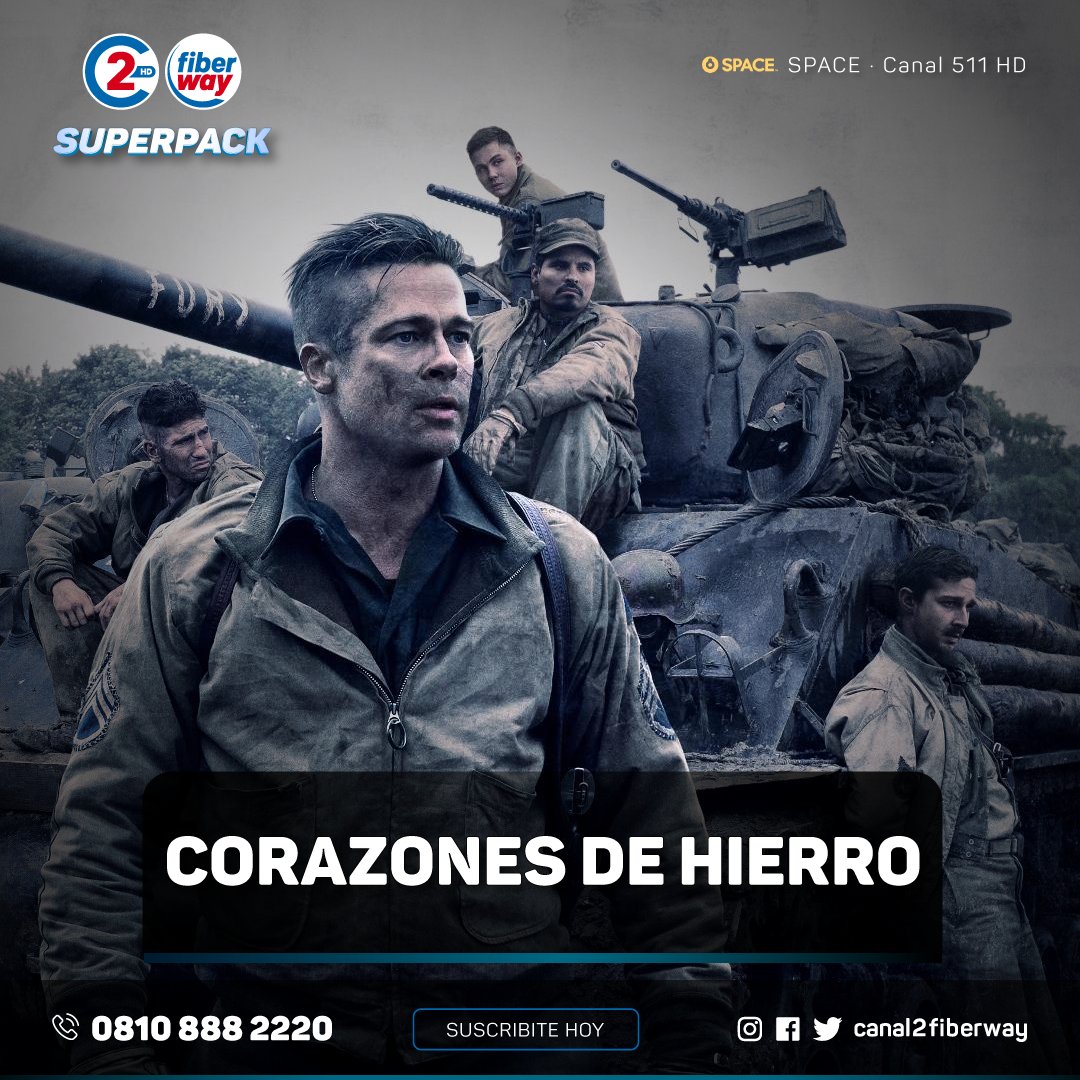 Canal2Fiberway's tweet photo. 👉Hoy a las 22:00 hs por #SPACE - Canal 511 HD de nuestro Superpack⠀

📌 Corazones de Hierro - Un sargento del ejército encabeza el equipo de un tanque en una misión detrás de líneas enemigas para golpear el corazón de la Alemania nazi.

☎️ 0810 888 2220 - Siempre conectados. https://t.co/Y0LYFpjDMe