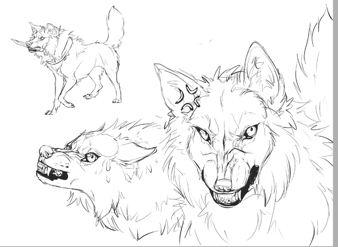 Have some angy woofs and a knife woof bc he's careful and doesn't wanna give anyone lycanthropy. 