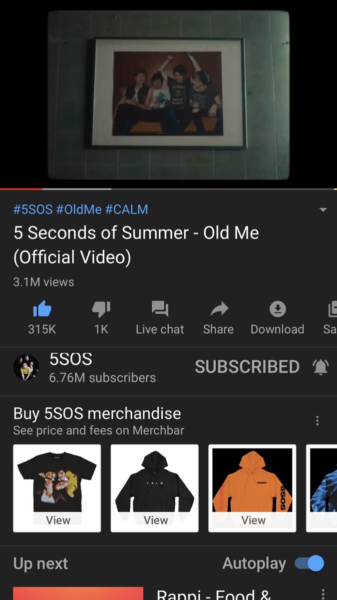 noshameluke's tweet photo. old me music video reached 3.1m of views, i’m so proud of 5sos #OldMeMusicVideo #OldMeMV #oldme5sos @5SOS https://t.co/kxWhW9ITQv