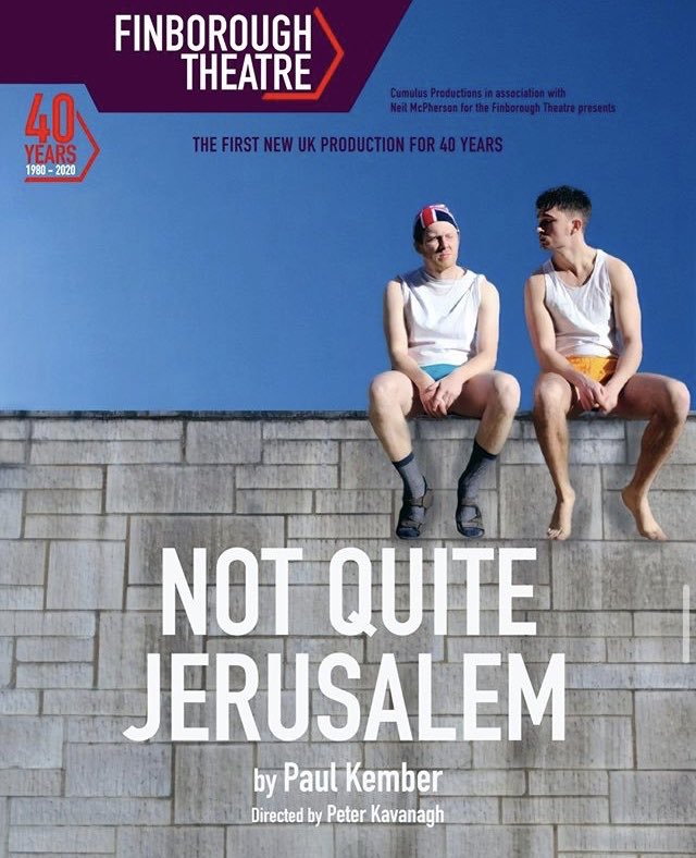 westwooddench's tweet photo. To @finborough to catch Sir Ryan of Whittle lead the cast of @NotJerusalem. Great performances all round &amp; a real sense of place/time in that most wonderful of spaces. Sir R his usual, brilliant self: dry, sardonic, funny, &amp; Best Hair (every damn time!). Runs for another 2 weeks! https://t.co/31MIVlBdBU