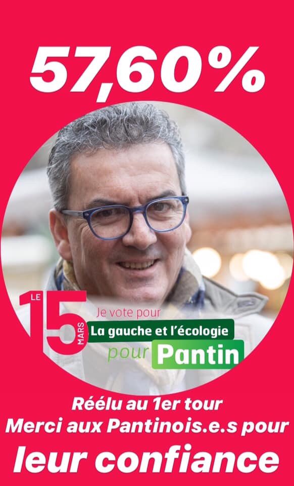 57,6% #PourPantin ✊Merci aux Pantinoises et aux Pantinois ! #Pantin  <a href="/BKPourPantin/">Bertrand Kern Pour Pantin</a>