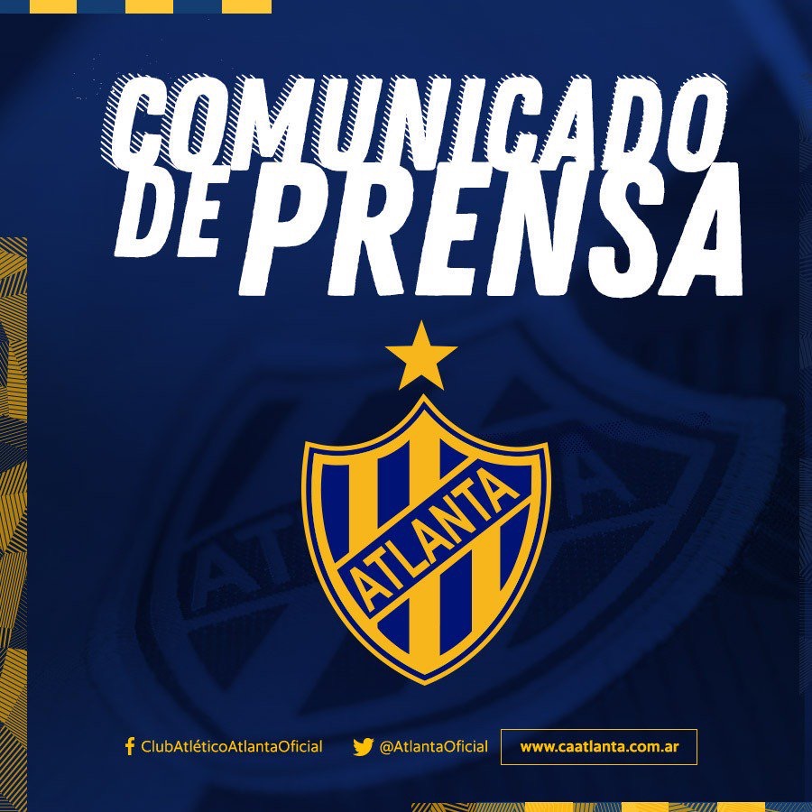 #Atlanta
•
Debido a la emergencia sanitaria que vive el país, quedan SUSPENDIDAS a partir de mañana (lunes 16/3) y hasta el 31 de marzo todas las actividades deportivas y sociales en la #SedeSocial y el predio #AntonioCarbone. La Sede contará con una guardia administrativa.