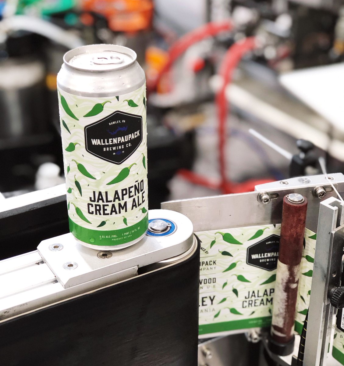 WallenpaupackBC's tweet photo. Jalapeño Cream Ale - NOW IN CANS! 🔥 Our classic Paupack Cream Ale infused with fresh sliced jalapeños | 4.5% Alc. / Vol. | 15 IBU https://t.co/A2cEtqLjLf