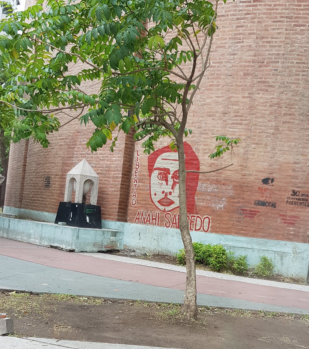 Hace bastante quería sacarle foto a este grafiti en Resistencia #CHACO. No entiendo como no lo borraron, está en la Casa de las Culturas, pareciera que oficialmente lo avalan. Salcedo es la anarquista que se voló media cara con una bomba en el cementerio de la Recoleta