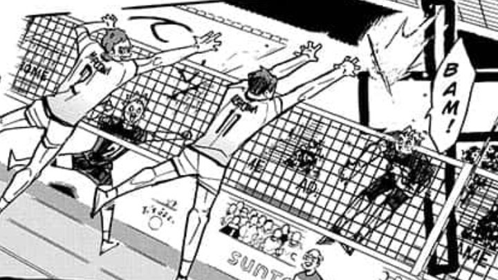 bokuto makes the sound effects for his spikes ? 