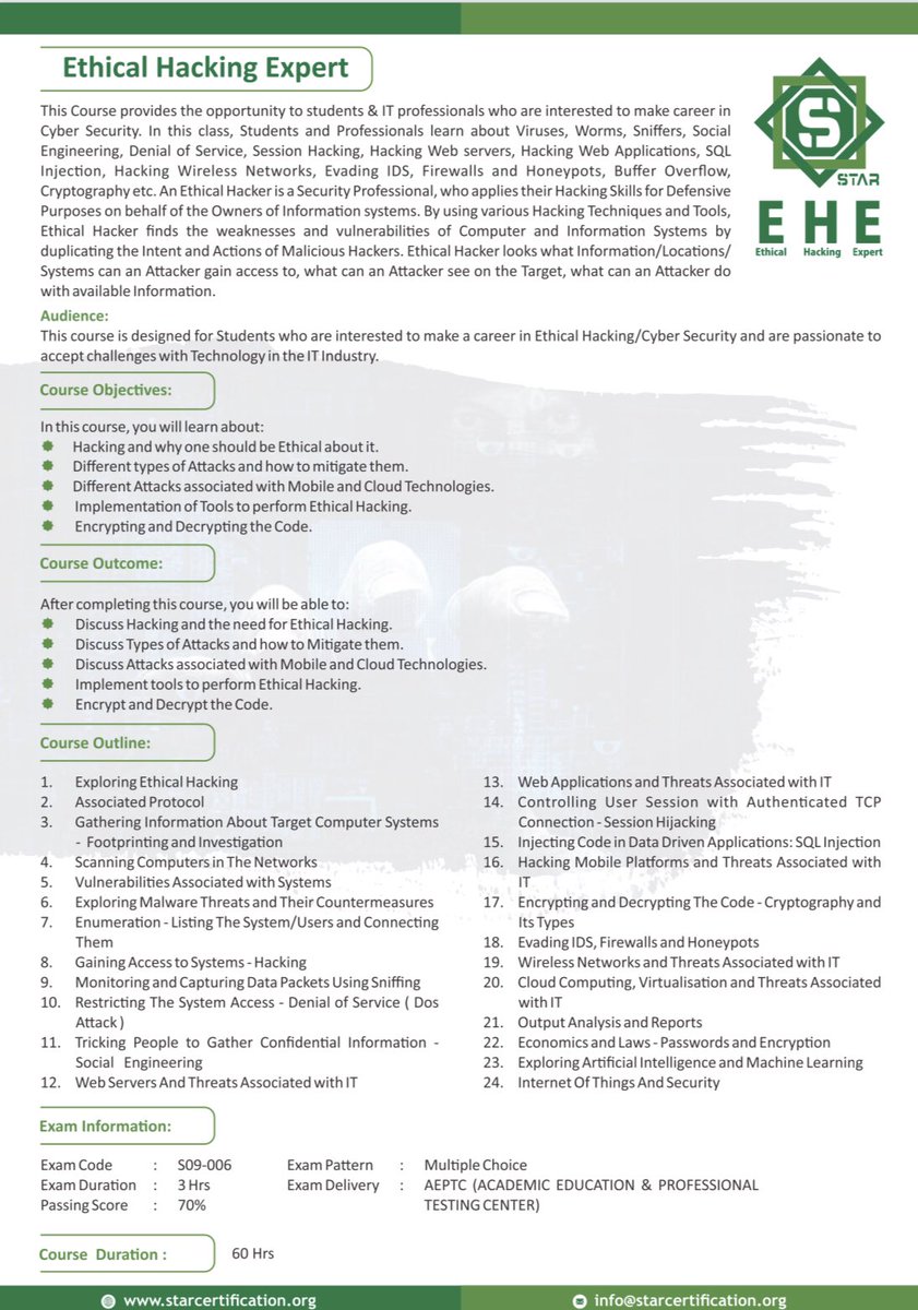 starcertificate's tweet photo. EHE - Ethical Hacking Expert 
Don’t be just CERTIFIED !
Time to become EXPERT ! 
#EHE #Star #Hacking #Ethicalhacking #Hackingexpert  #infosec #cybersecurity #informationsecurity #infosecurity #phishing #pentest #Forensic #Ethicalhackingexpert #Starethicalhackingexpert #StarEHE https://t.co/5VRr1QvdYn