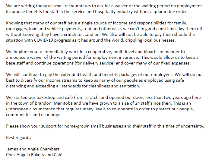 Please show your support for small businesses and local jobs by liking and sharing to help get the word out.

We want to be clear, we will remain open while it is safe to do so and will alter operations as we can to contribute to employ our staff.