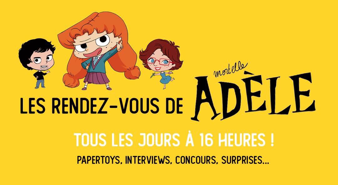 antoinedole's tweet photo. A partir de demain, du lundi au vendredi pour les deux prochaines semaines, on vous attend à partir de 16h sur la page facebook de la série pour #lesrendezvousdeMortelleAdele ! Plus d’infos sur la page https://t.co/1gitMnxQrp 🤓 #mortelleadele @bayam_fr @BayardEditionsJ https://t.co/Addv2pOrqF