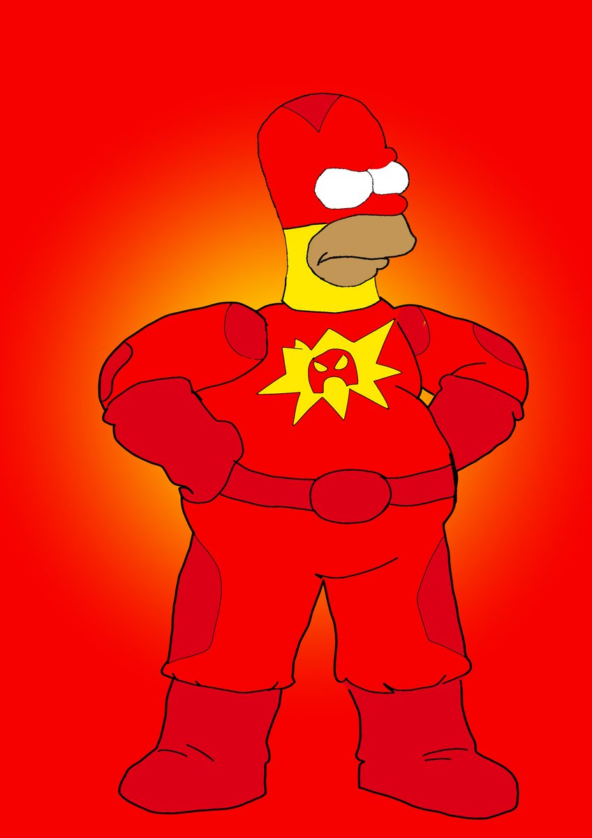 GeekToons's tweet photo. I made homer Simpson as the main character from #super2010 https://t.co/jIOSd4oRUG