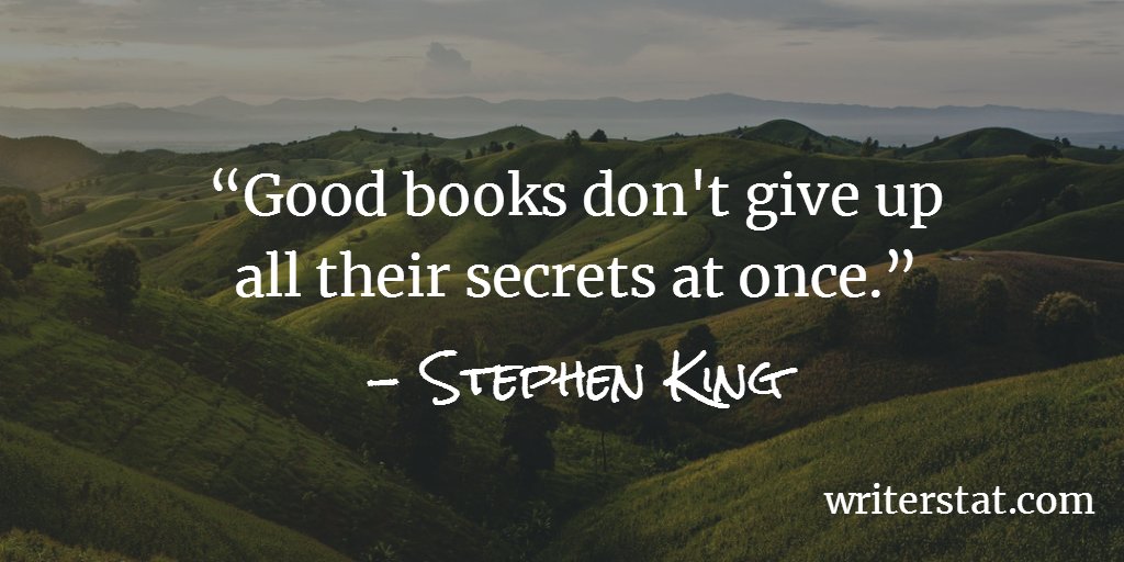 WrtrStat's tweet photo. “Don’t over-describe things. Part of the enjoyment of stories is building your own picture from the clues the author provides. One interesting bit of detail is worth far more than ten bland ones.” - Chris D’Lacey #amwriting Be Writing. https://t.co/NNidNHqzIE