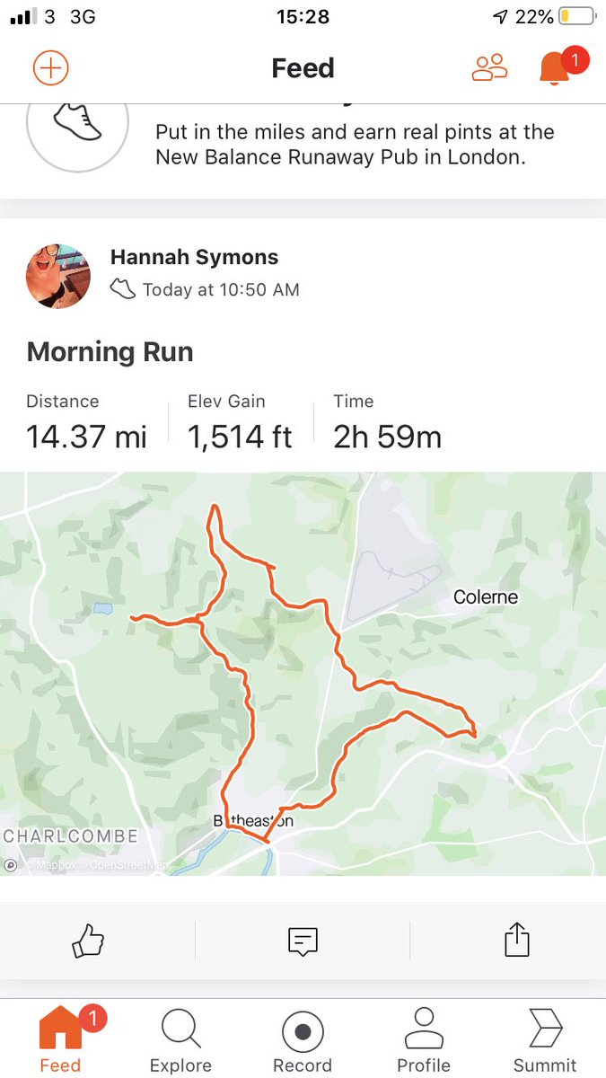 Today I did this, instead of the <a href="/bathhalf/">Bath Half Marathon</a>. When I went to redeem my free pizza from @FrancoMancaPizz they turned me away because I didn’t have my medal. Hate that we got punished for doing a good thing!