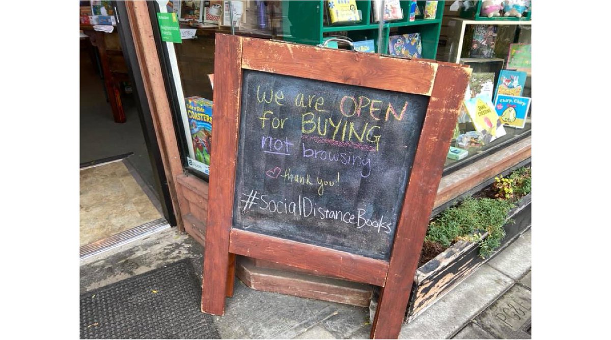 GreatGoodPlace's tweet photo. After much consideration and soul searching, we have changed how we serve our community during the COVID-19 crisis. We will remain open to sell books, but we are serving customers at the front door rather than allowing people to browse inside. #SocialDistancingBooks https://t.co/IVbibC5kp3