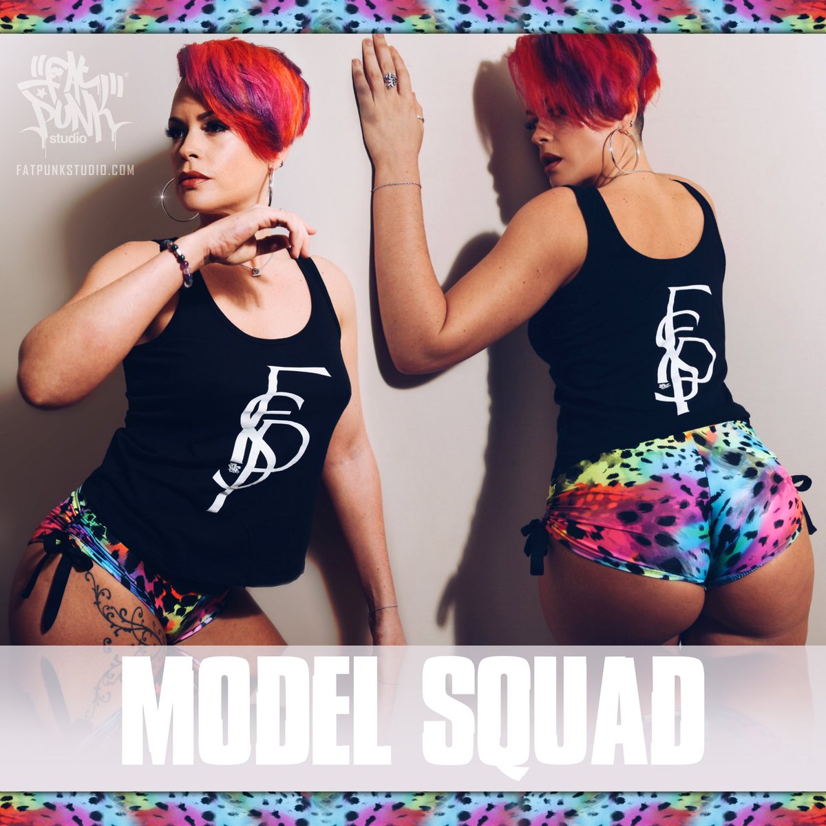 fatpunkstudio's tweet photo. Edit 02 ~ The Fat Punk Studio #modellingsquad presents assmazing tattooed goddess @h4nn4h_p4nts reppin our “Yves Saint Punk” vest top 🦄🍺👠 Show this #rainbowhaired beauty some love with an #RT ~ 📸 @tombolajamz ~ Shop the look 👉🏿 https://t.co/ffq6NtS0G0 https://t.co/bzbkSRoa1w